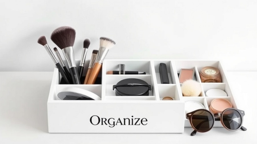 Clutter-free organized setup with labeled box and compartments.