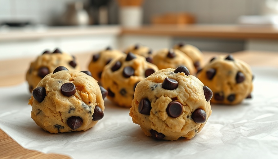 4-Ingredient Chocolate Chip Cookie Dough Bites in bright kitchen