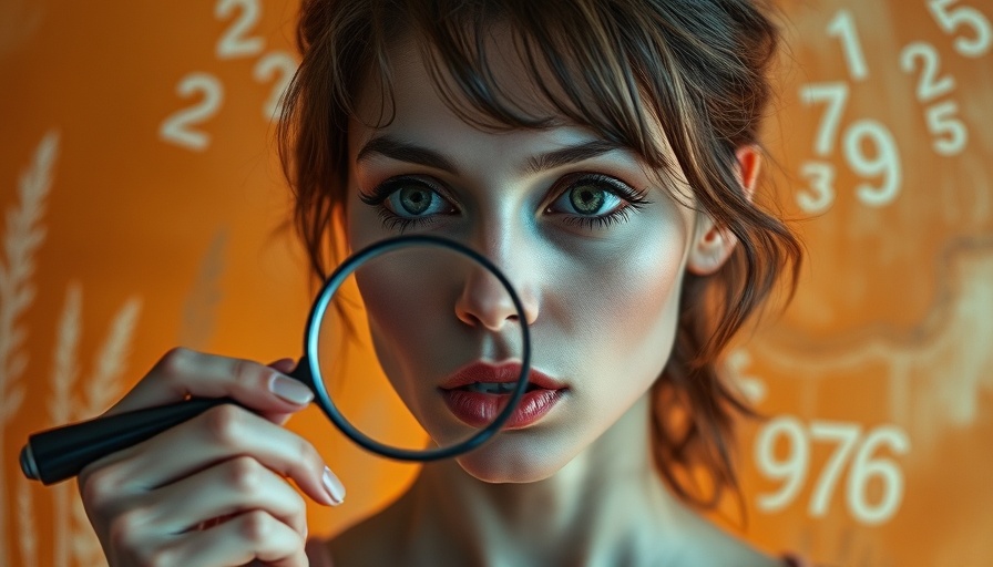 Artistic woman blowing numbers, symbolizing personal development goals.