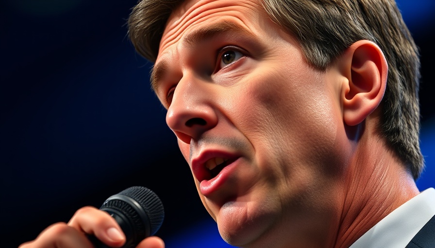 Radio speaker discusses benefits of collagen on stage.