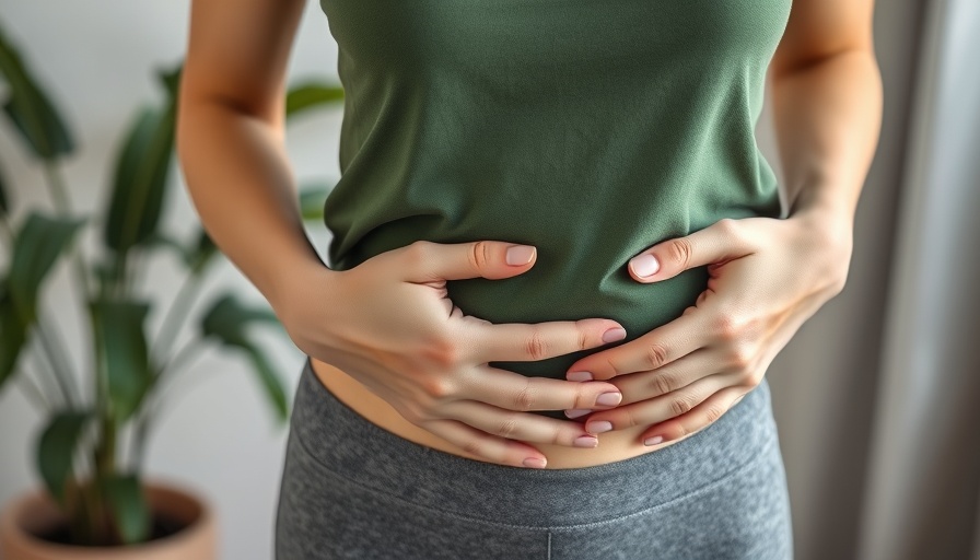 Gentle stomach gesture illustrating Bacillus coagulans benefits.