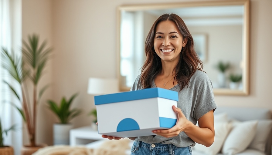 EquiLife Semi-Annual Sale: Woman with box in cozy bedroom.