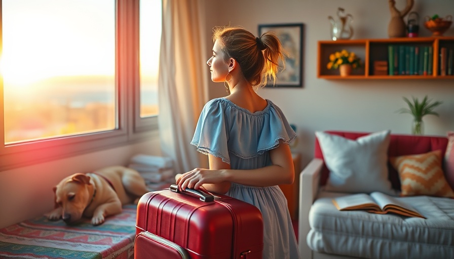 Young woman contemplating travel, symbolizing personal development.