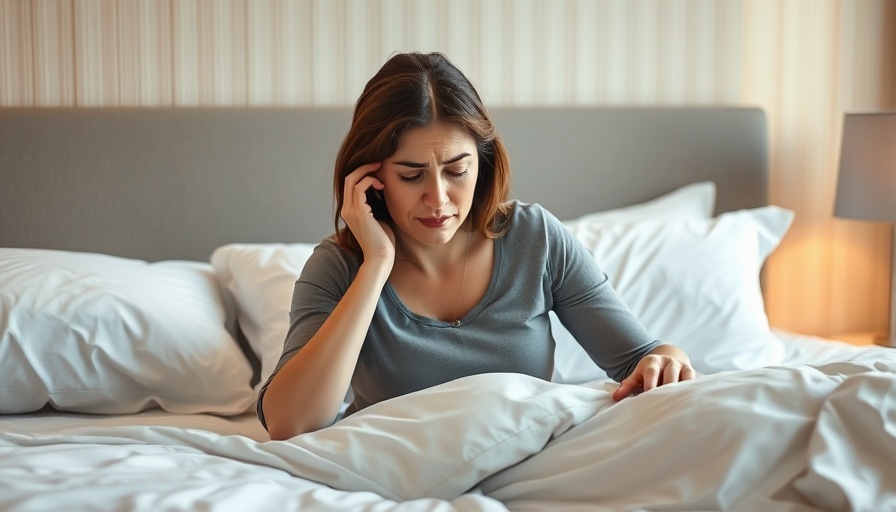 Vacation Back Pain Solutions - Woman adjusting position on hotel bed.