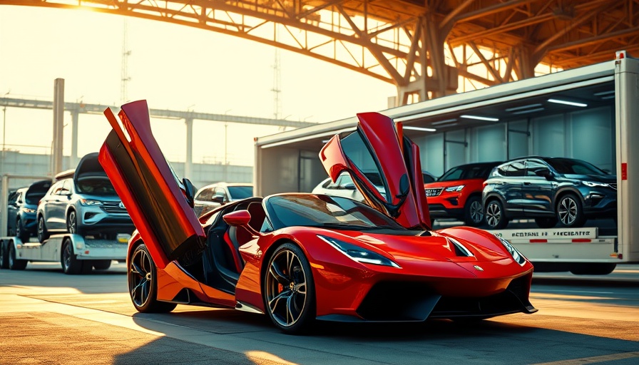Luxury car and auto transport, vehicle shipping process in 2025.