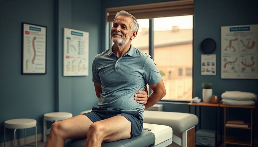 Truck driver receiving chiropractic care in clinic.