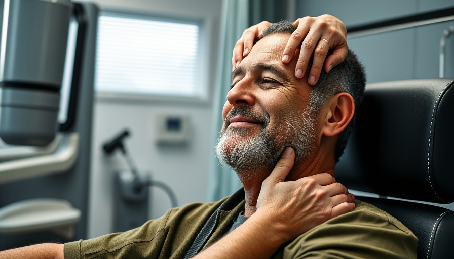 Truck driver receiving chiropractic care in clinical setting.