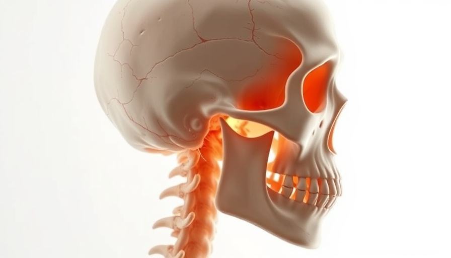 Eagle Syndrome Diagnosis: Anatomical skull with highlighted styloid process.