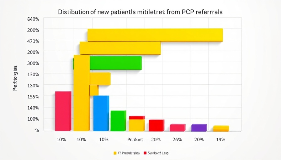 Colorful chart showing PCP referrals to chiropractors distribution.