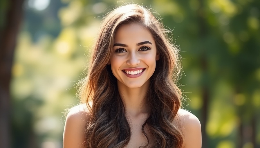 Smiling young woman embodying metabolic health for busy moms outdoors.