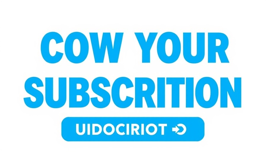 Bold blue subscription call-to-action banner for online marketing agency.