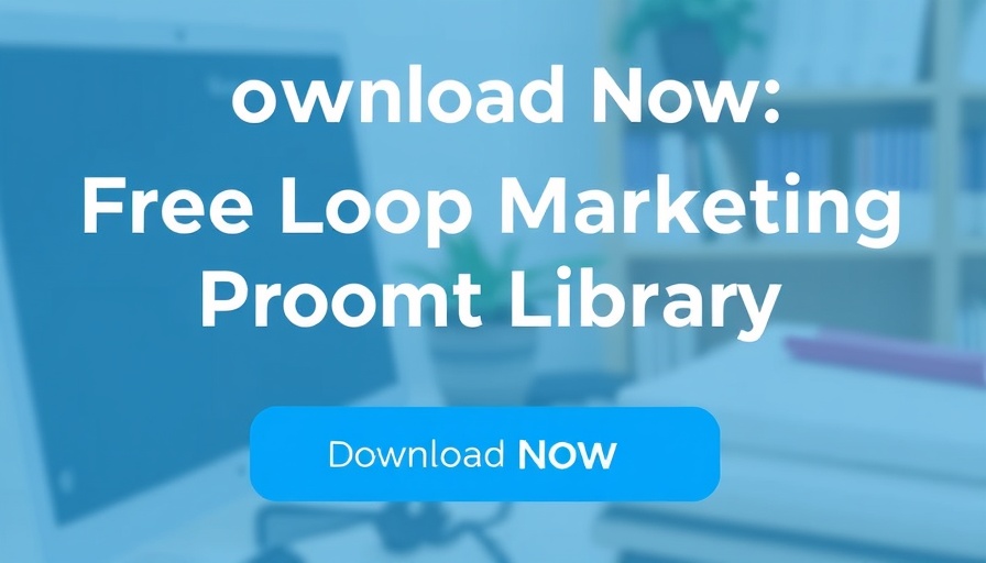 Text: Free Loop Marketing strategy prompt library, blue banner.