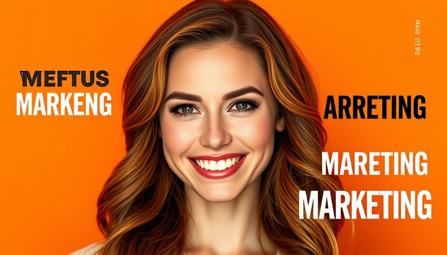 Confident woman in front of marketing text about customer-led growth.