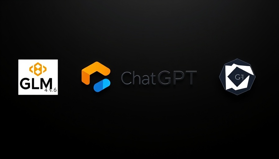 Logos of GLM 4.6, ChatGPT, Claude, and Gemini on black background