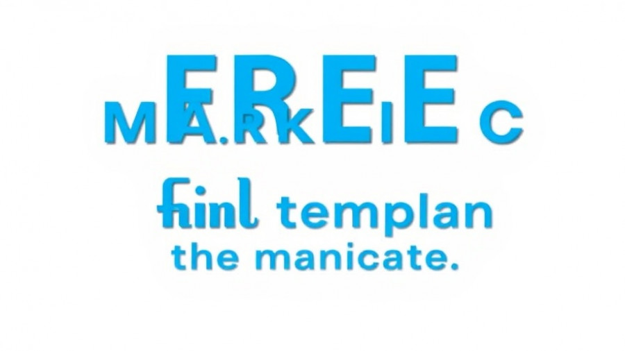 Promotional banner for free marketing plan template download.