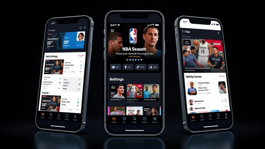 NBA season apps and games on smartphones, showcasing features.