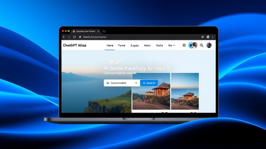 ChatGPT Atlas Browser interface with download prompt, sleek digital design.