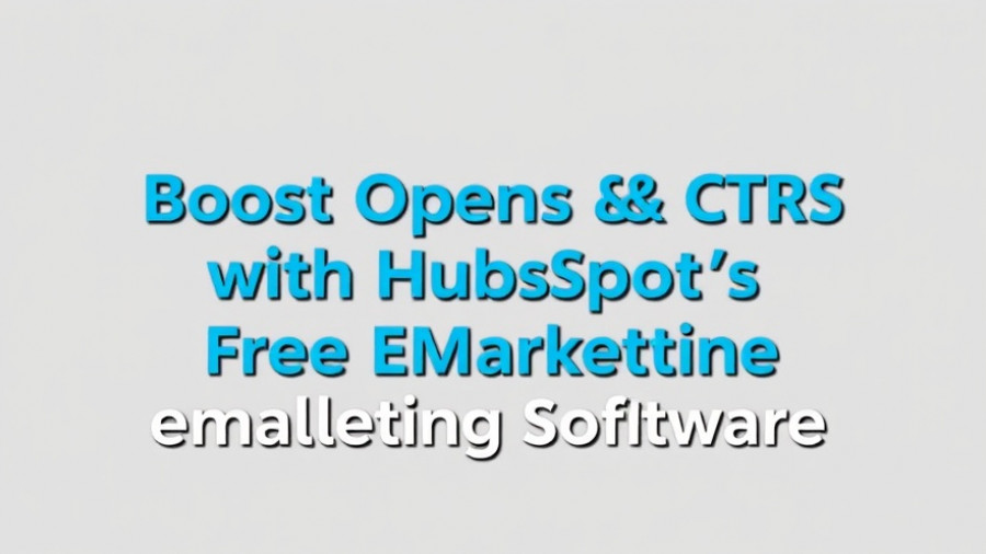 Text banner promoting HubSpot's email marketing software