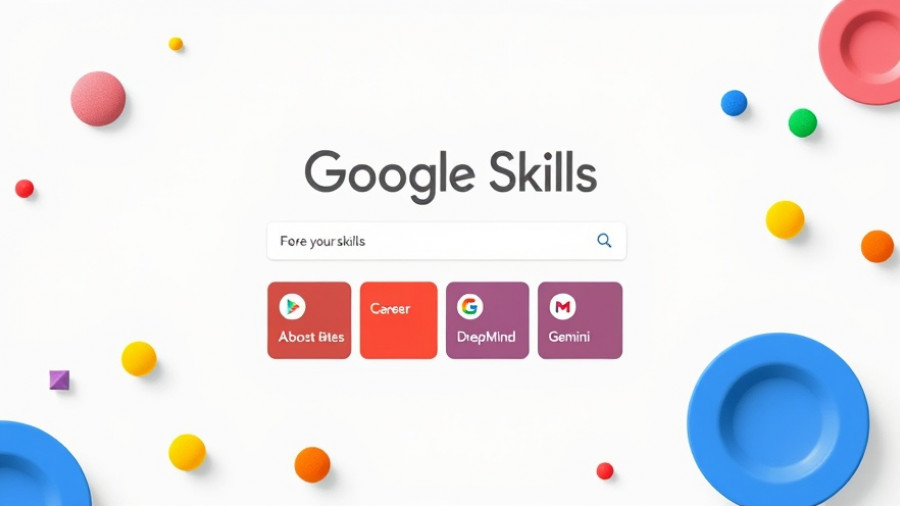 Beginner-friendly Google Skills courses homepage with colorful design.
