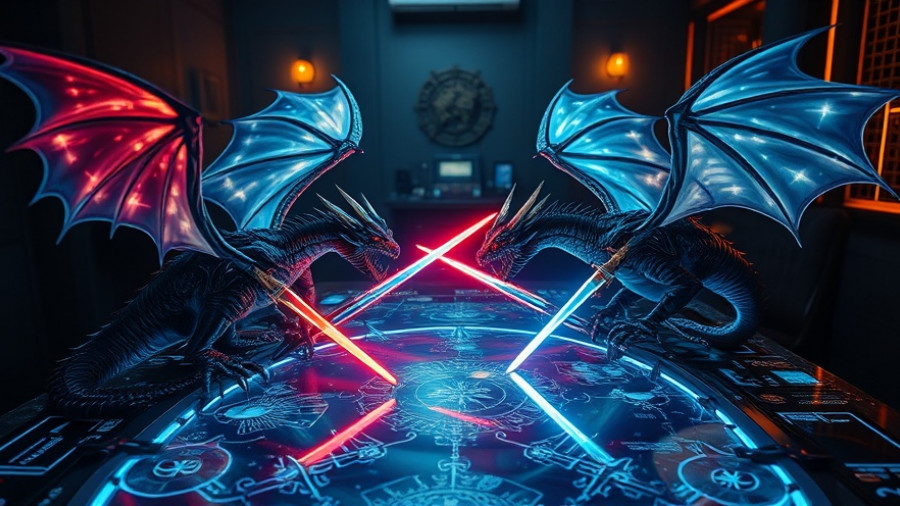 Advanced D&D setup with LangChain integration and holographic dragons.