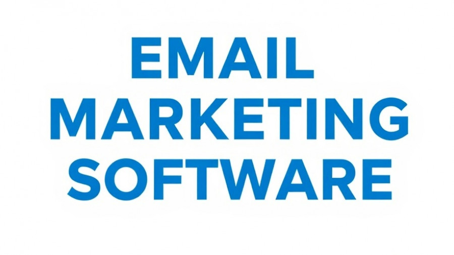 Email marketing promotion in bold blue text