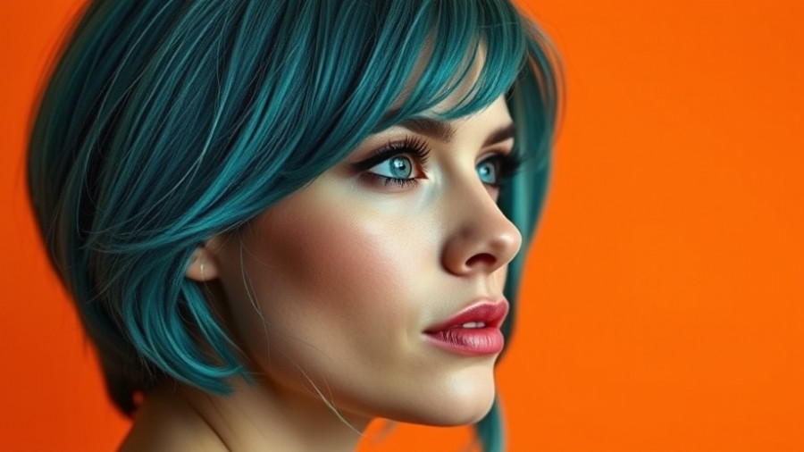 Confident marketer embodies personal branding against vibrant backdrop.