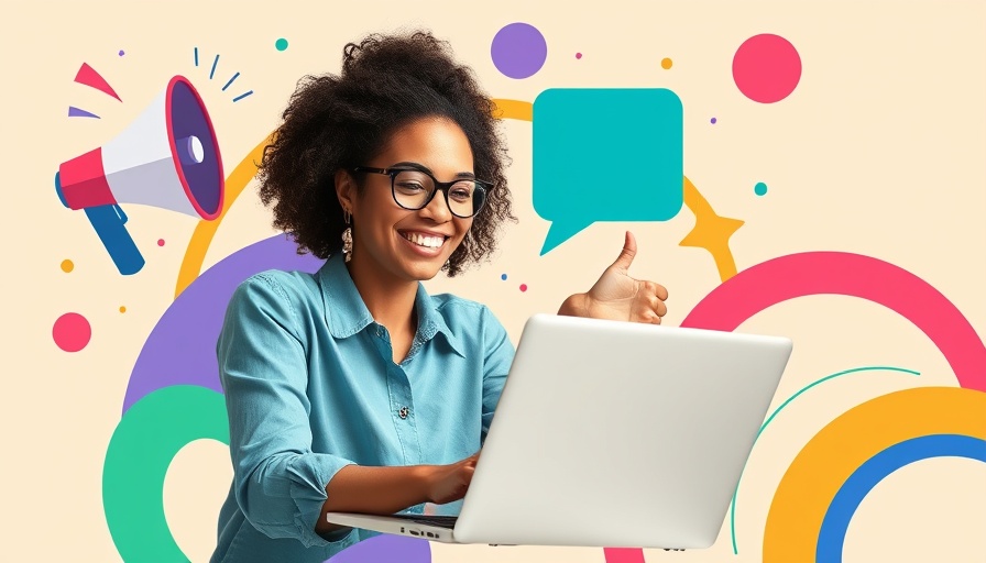 Creative image representing best social media CRMs 2025 concept with a woman using a laptop.