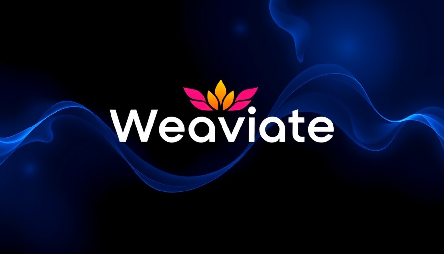 Weaviate logo with abstract background, Semantic Search using Weaviate