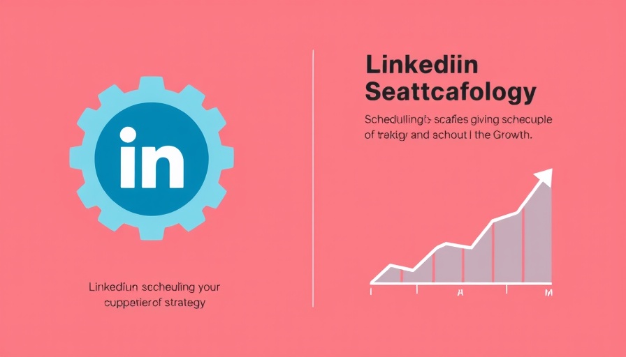 Infographic on how to schedule LinkedIn posts with icons.