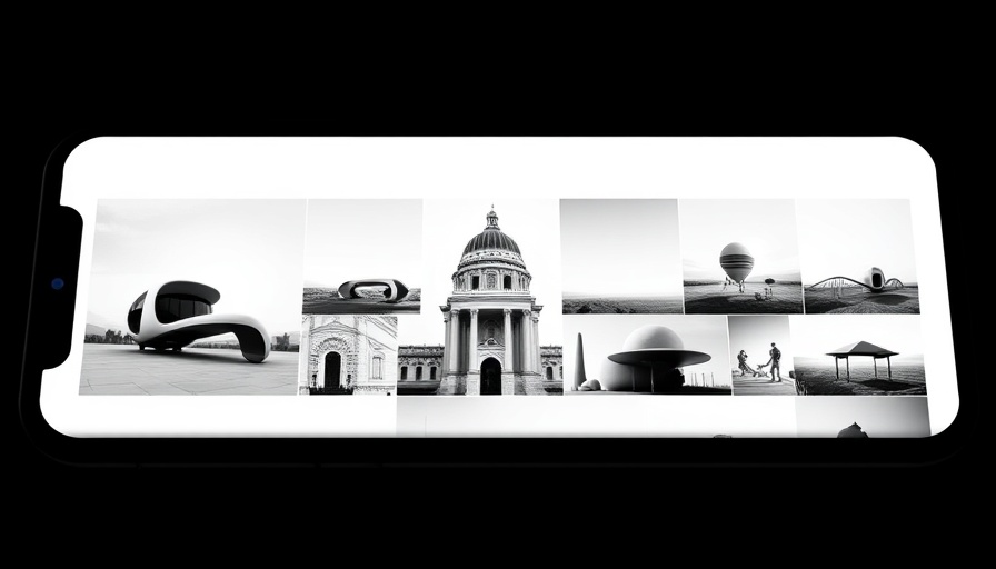 Monochrome app interface for search photos by color app.