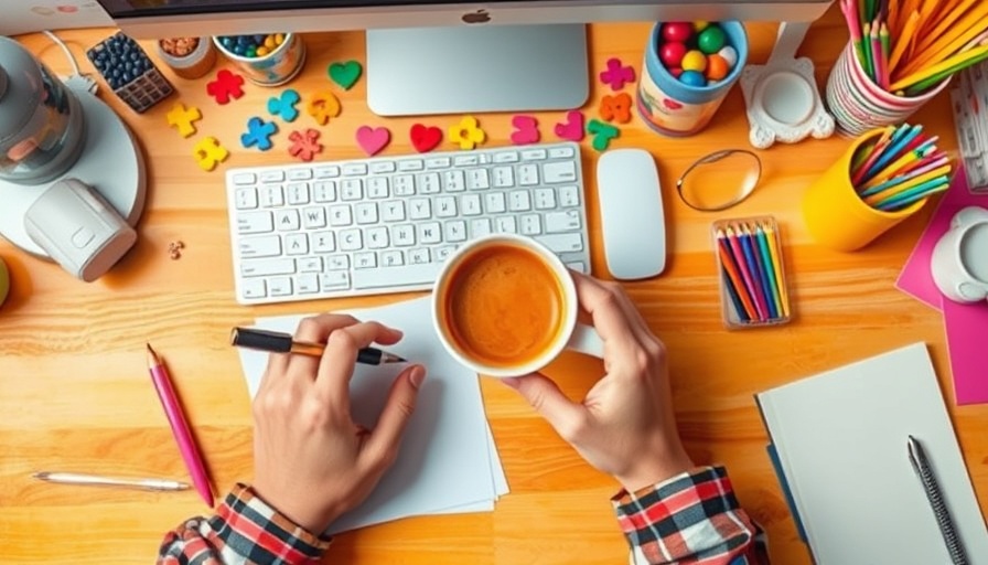 Creative workspace illustrating lead magnet ideas with vibrant elements.