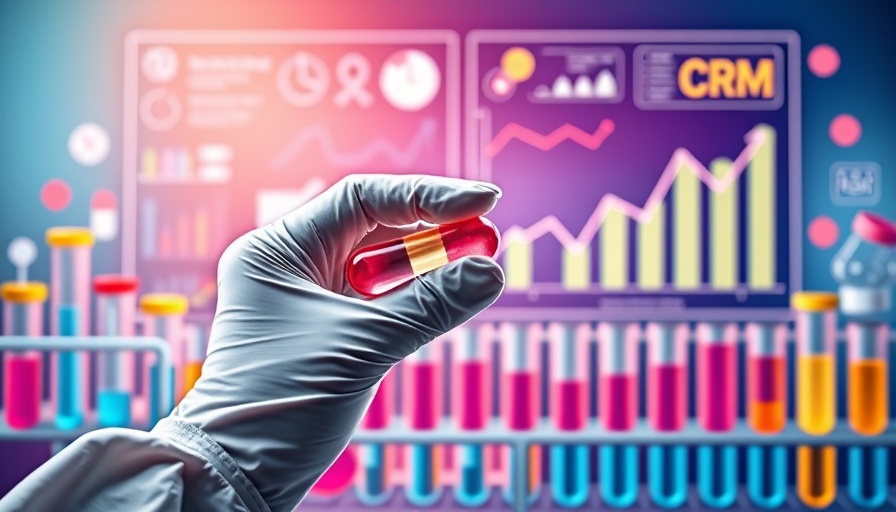 Best Pharma CRMs in 2025 concept image with technology and pharmaceuticals.
