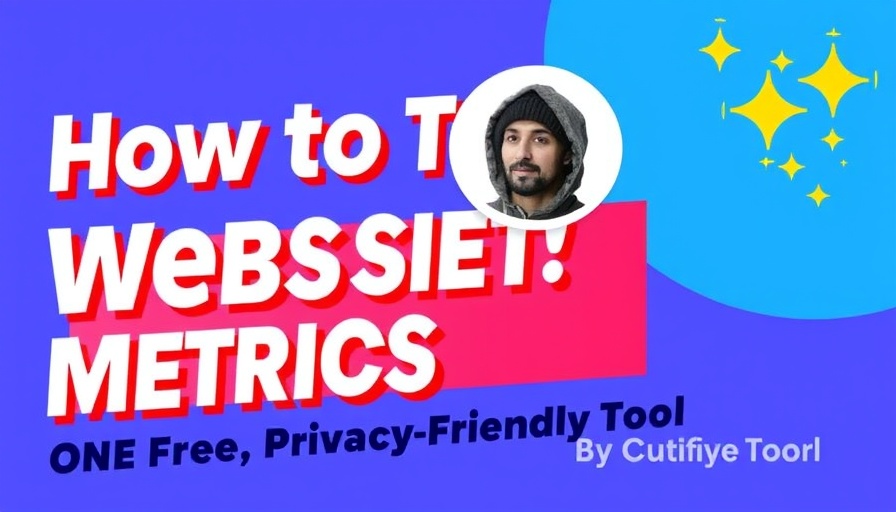 Digital banner on how to track website metrics with a free tool