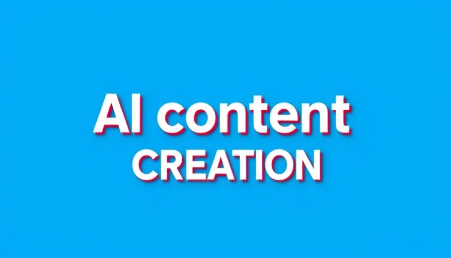 Banner for AI Content Creation for Businesses with abstract blue background.