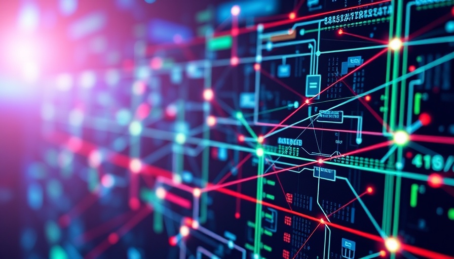 Abstract AI red teaming tools illustration with neon data streams.