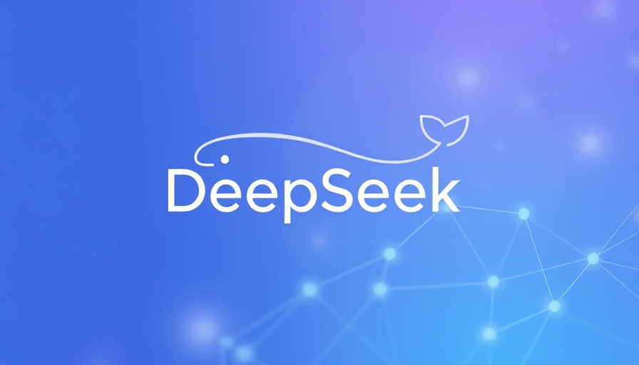 DeepSeek V3.1 AI logo with abstract digital connections for small businesses.
