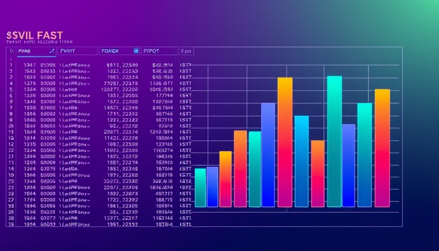 Digital illustration of SQL PIVOT operator transforming data into a graph.