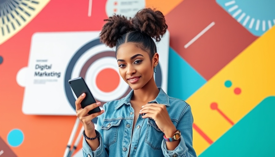 Young woman learning how to find target audience with digital graphics.