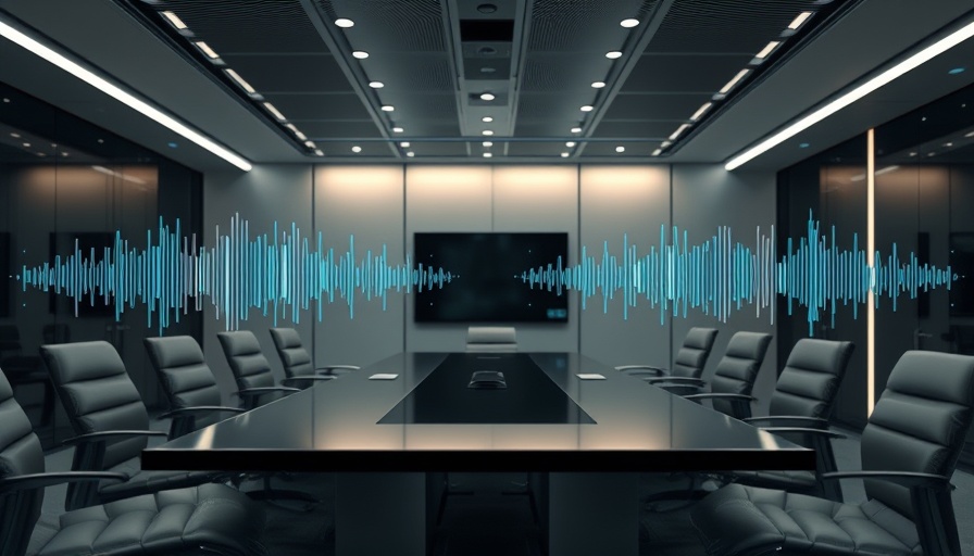 Futuristic speaker diarization technology concept in 2025 for SMBs.