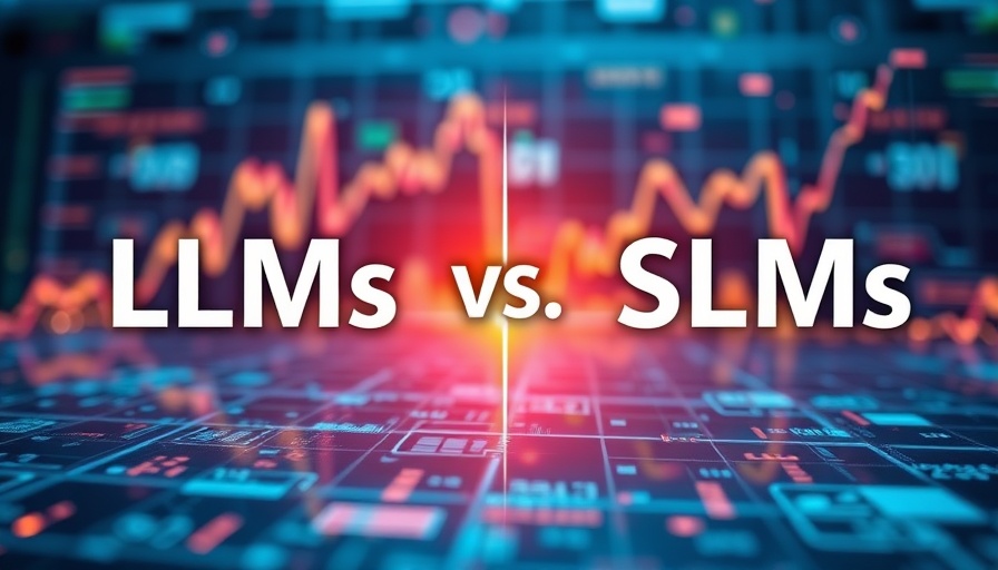 Abstract representation of LLMs vs SLMs for financial institutions