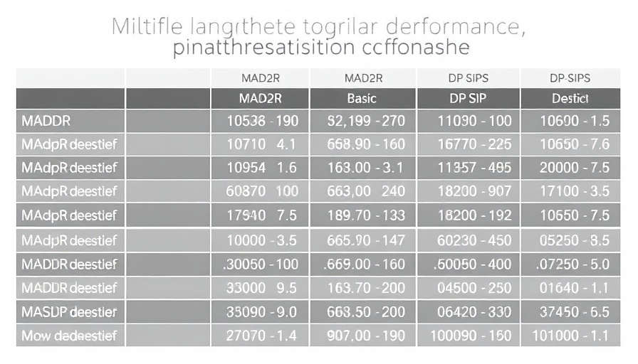 Table comparing results of differentially private algorithms across datasets.