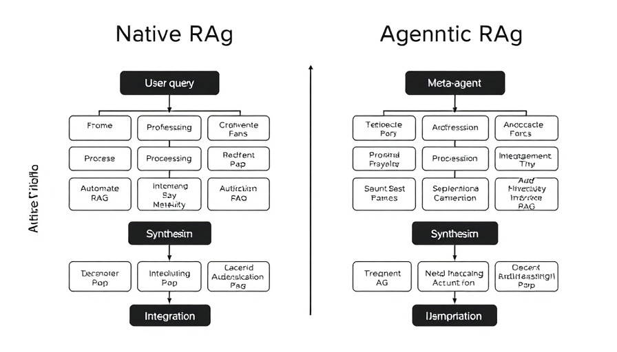 Native RAG vs Agentic RAG architecture comparison diagram.