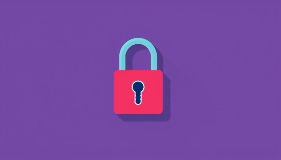 Open padlock with key icon, flat design.