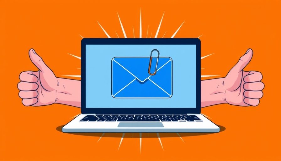 Types of emails that get the most engagement illustration with laptop and thumbs up