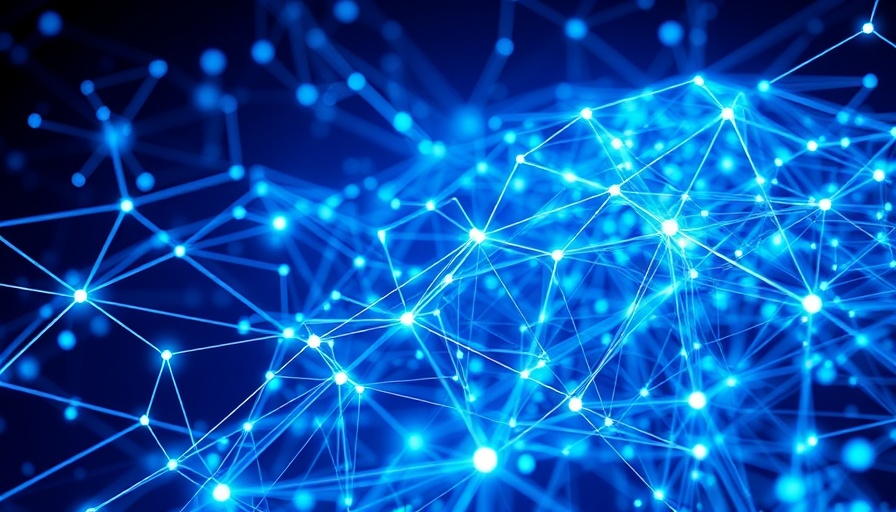 Abstract AI network with luminous patterns for LLM Inference Optimization