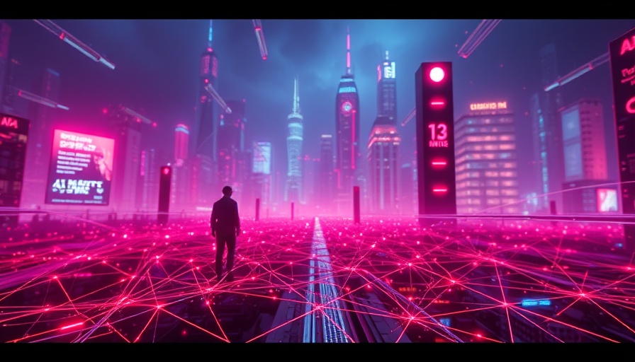 Futuristic digital landscape representing the future of LLMs.
