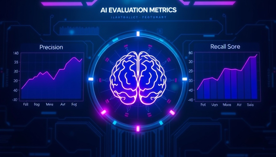 NLP evaluation metrics visualized for SMBs with AI graphics.