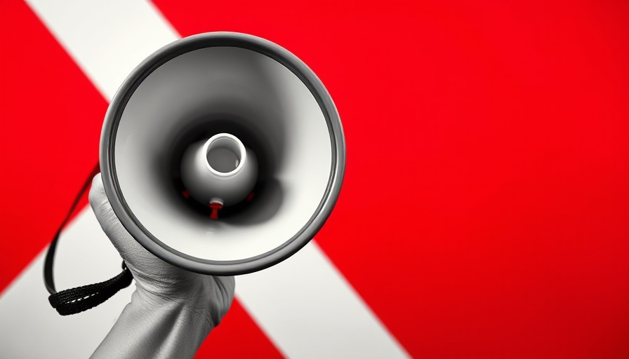 Modern marketing concept with a megaphone, future of marketing with AI.