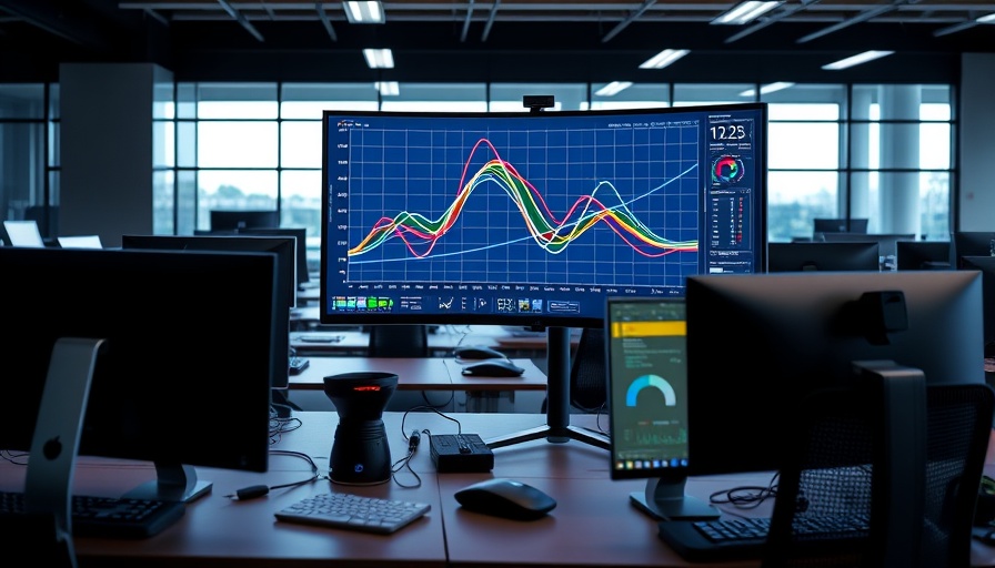 Parallel Coordinates for Visual Data Mining display in a modern office.