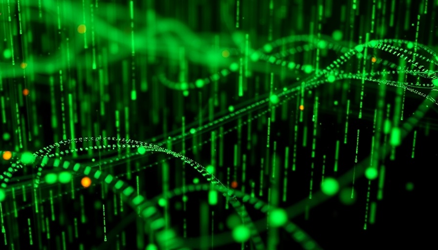 AI hallucinations concept with abstract binary code.